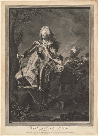 アウグストゥス三世。 ポーランド王、1750年。 作： Jean Joseph Balechou