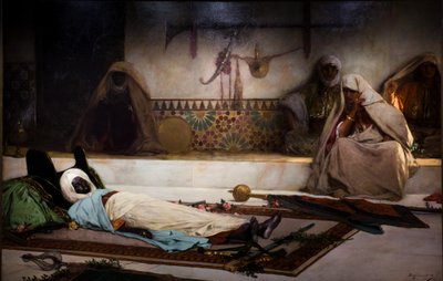 葬儀の日 - モロッコの風景 作： Jean Joseph Benjamin Constant