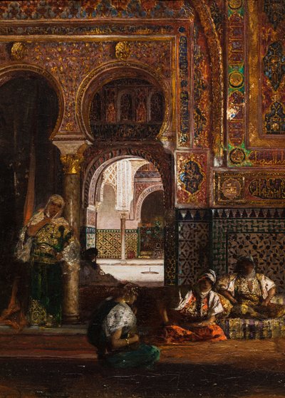 ハーレムの情景、5人の女性 1880年頃 油彩・カンヴァス 作： Jean Joseph Benjamin Constant