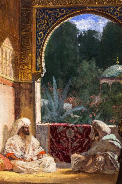 スルタンの宮殿にて（詳細）、年代未詳。(油彩・キャンバス） 作： Jean Joseph Benjamin Constant