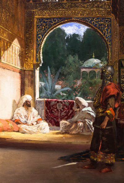 スルタンの宮殿にて（詳細）、年代未詳。(油彩・キャンバス） 作： Jean Joseph Benjamin Constant