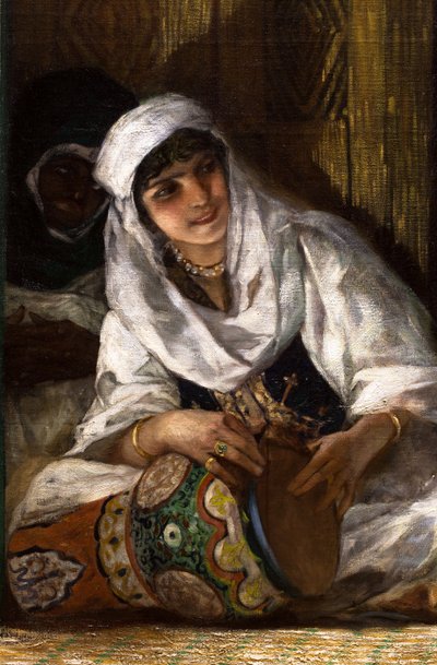 モロッコのハレムの内部（詳細） 作： Jean Joseph Benjamin Constant