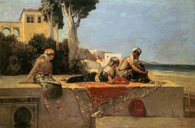 テラスで 作： Jean Joseph Benjamin Constant
