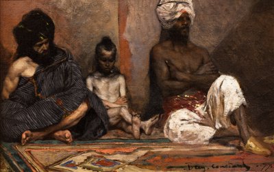 座るアラブ人 作： Jean Joseph Benjamin Constant
