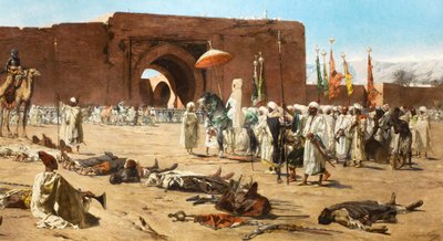 最後の反乱者たち、モロッコの歴史的風景（詳細） 作： Jean Joseph Benjamin Constant