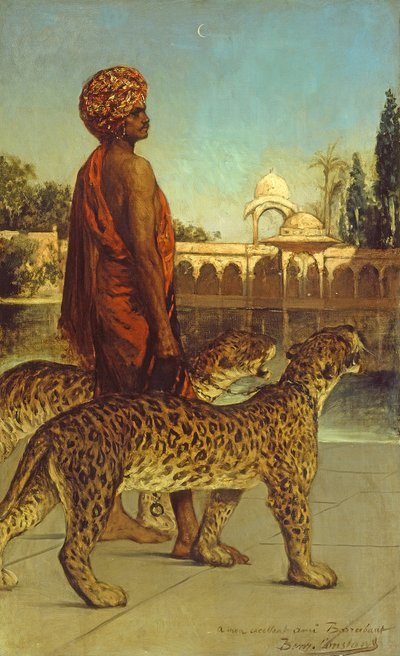 2匹のヒョウと宮殿警備隊 作： Jean Joseph Benjamin Constant
