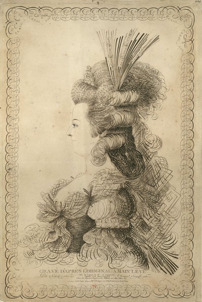 マリー・アントワネットの肖像 1755年～1793年、オーストリア大公夫人、王妃...1787年 作： Jean Joseph Bernard