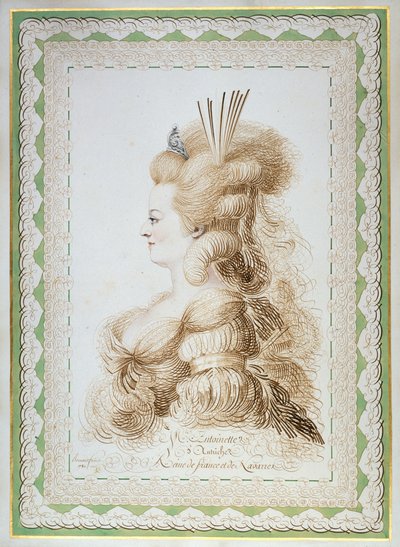 マリー・アントワネットの肖像画（1755～1793年、オーストリア大公妃、フランス女王...、1780年）。 作： Jean Joseph Bernard