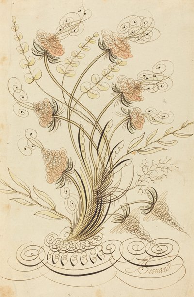 書道の花 作： Jean Joseph Bernard called Bernard de Paris