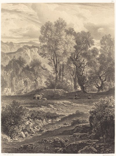 羊のいる風景 作： Jean Joseph François Bellel