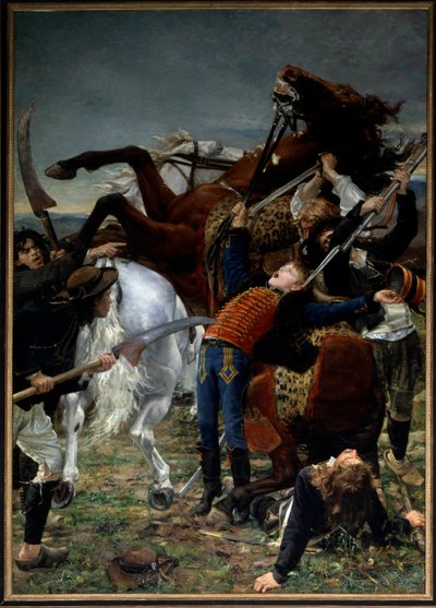 フランス革命。"ジョセフ・バラ（1779-1793）の死"ジョセフ・バラまたはバラ（1780-1793）は、共和国のためにヴァンデで戦ったフランス革命の英雄児である。ジャン・ジョセフ・ウィールツ（1849-1927）による絵画 1883年 日3,50 x 2,50 m パリ、オルセー美術館 作： Jean Joseph Weerts
