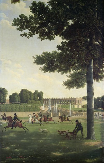 グランドトリアノンの前のオープンスペース、1810年 作： Jean Joseph Xavier Bidauld