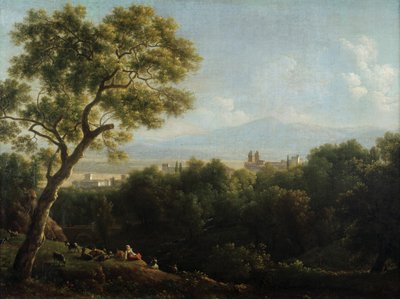 1820年のフラスカティの眺め 作： Jean Joseph Xavier Bidauld