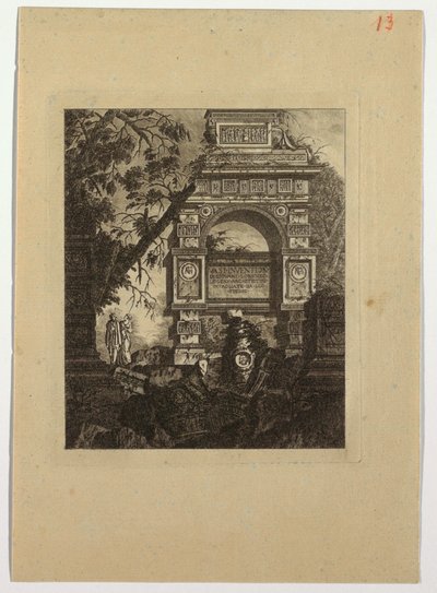 口絵、ヴァシの発明、「芸術家に役立つ花瓶、墓、遺跡、噴水のさまざまな主題のコレクション...」 作： Jean Laurent Legeay