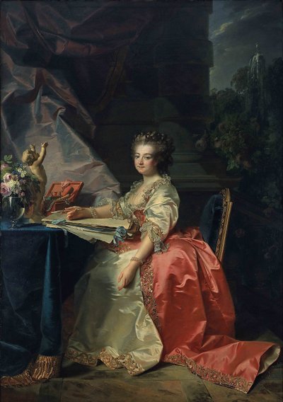 サヴォイのマリールイーズの肖像1749-1792年、ランバル王女、1780年。 作： Jean Laurent Mosnier