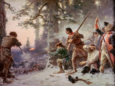 スノーシューでの戦い 1757 作： Jean Leon Gerome