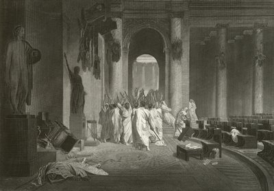 ジュリアス・シーザーの死、紀元前44年 作： Jean Leon Gerome