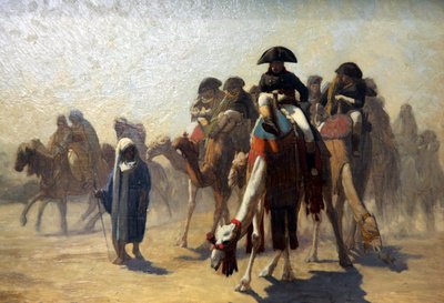 「ボナパルト将軍とエジプトの軍参謀」、1863 年 作： Jean Leon Gerome