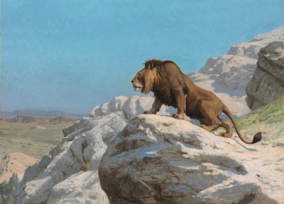 ライオン・オン・ザ・ウォッチ 作： Jean Leon Gerome