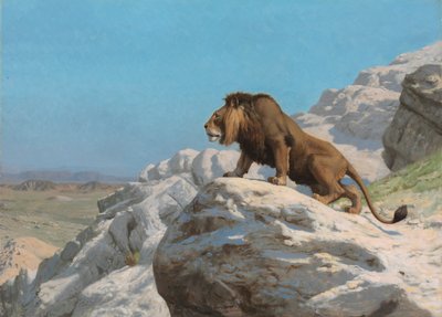 時計のライオンc。 1885年。 作： Jean Leon Gerome