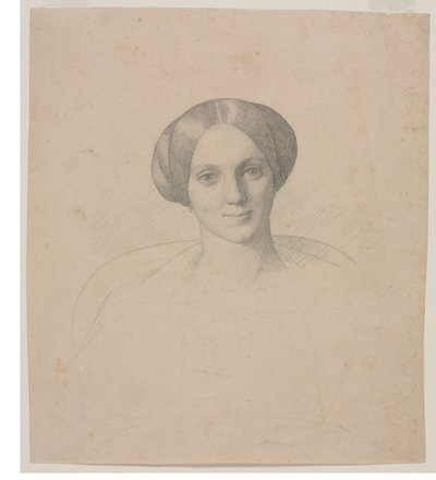 女性の肖像画の頭、1800年代。 作： Jean Leon Gerome