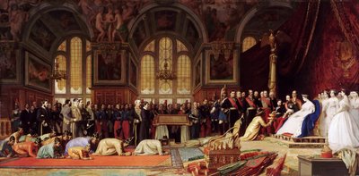1861年6月27日のフォンテンブロー宮殿でのナポレオン3世によるサイアム大使のレセプション 作： Jean Leon Gerome