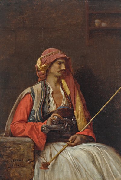 座ったままのアルノー 作： Jean Leon Gerome