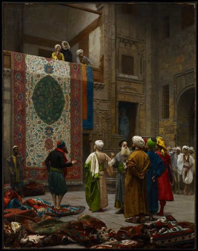 カーペット商人、1887年頃（キャンバスに油彩） 作： Jean Leon Gerome