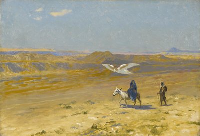 エジプトへの飛行、1890年代。 作： Jean Leon Gerome