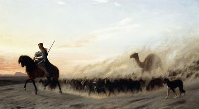 シリアの羊飼い、1865 作： Jean Leon Gerome