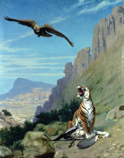 虎とハゲタカ 作： Jean Leon Gerome