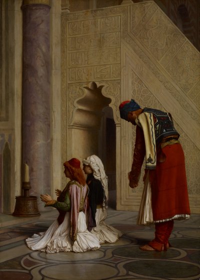 モスクの中の若いギリシャ人 作： Jean Leon Gerome