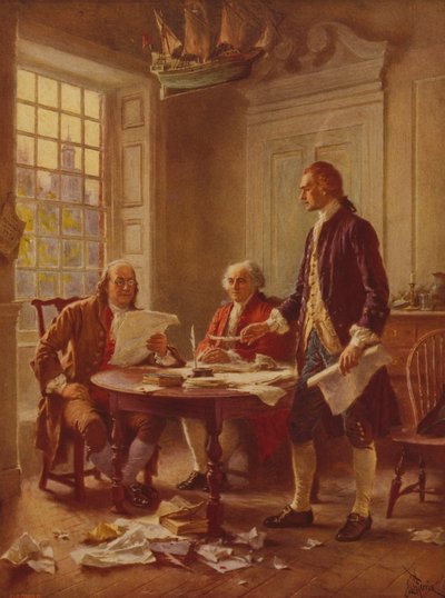 1930年頃の独立宣言を書く 作： Jean Leon Gerome Ferris