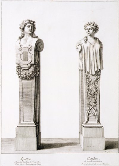 ベルサイユでのルイレランベールによるアポロとダフネの胸像、1674年 作： Jean Lepautre