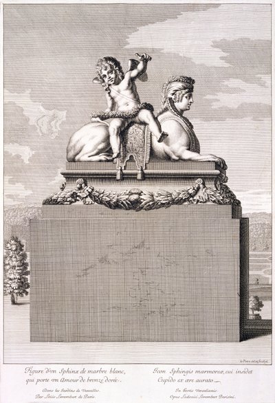 ベルサイユのスフィンクスの図、1676 作： Jean Lepautre