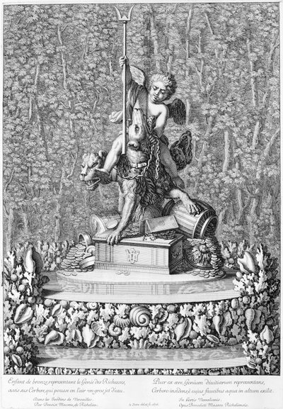 富の天才、ヴェルサイユの噴水、1676年 作： Jean Lepautre