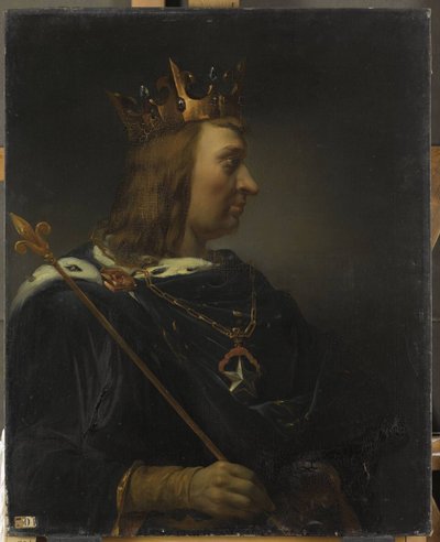 フランス語  Jean II, dit le Bon, roi de France (1319-1364) 善良と呼ばれたフランス王ジョン2世 (1319-1364) 作： ジャン・レナード・ルガードン