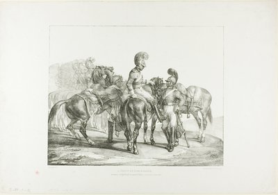 石の上の生活から描かれた様々な題材より、第5版「救命隊の一団 作： Jean Louis André Théodore Géricault
