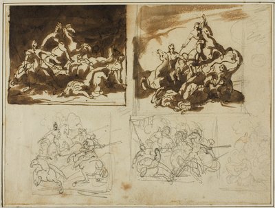 騎馬戦のための5つのスケッチ 作： Jean Louis André Théodore Géricault