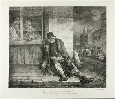 哀れな老人の嘆き......第2版 石の上の人生から描かれた様々な主題より 作： Jean Louis André Théodore Géricault