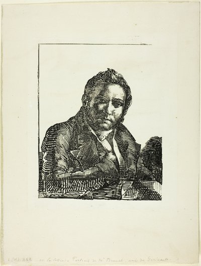 オーギュスト・ブリュネの肖像 作： Jean Louis André Théodore Géricault