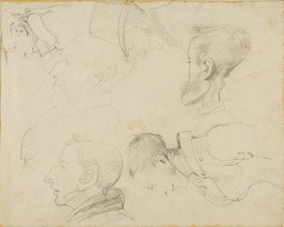 7つの頭部風刺画 作： Jean Louis André Théodore Géricault
