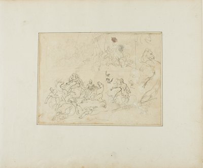 騎兵隊の戦いのスケッチ 作： Jean Louis André Théodore Géricault