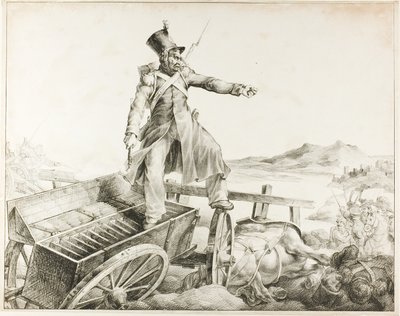 砲兵ケーソン 作： Jean Louis André Théodore Géricault