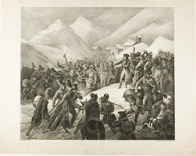 サン・ベルナール山の通過 作： Jean Louis André Théodore Géricault