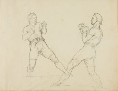 二人のボクサーのスパーリング 作： Jean Louis André Théodore Géricault