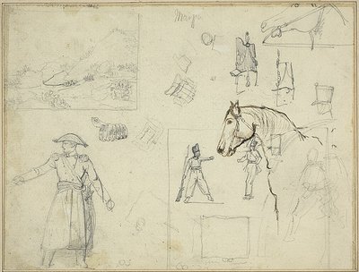 様々な研究 作： Jean Louis André Théodore Géricault