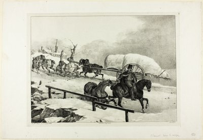 坂道を上るワゴン 作： Jean Louis André Théodore Géricault
