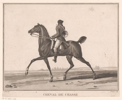 狩猟笛で馬に乗ったライダー Cheval de Chasse (オブジェクトのタイトル) Sujets de chevaux (シリーズタイトル) 作： Jean Louis Darcis