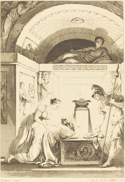 エフェソスの婦人 作： Jean Louis Delignon and Antoine Jean Duclos after Jean Honoré Fragonard